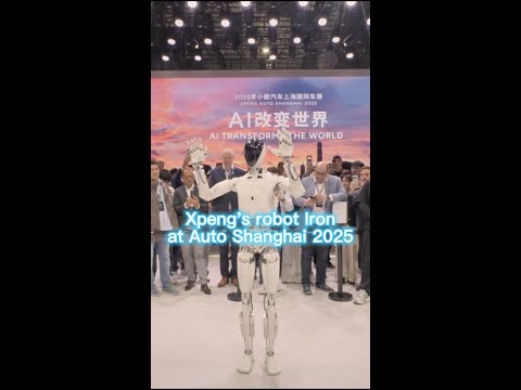 Xpeng&#039;s humanoid robot Iron draws crowds at Auto Shanghai 2025