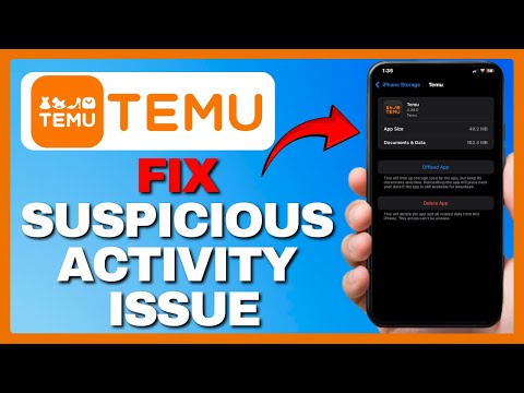 How To FIX TEMU &#039;DUE TO SUSPICIOUS ACTIVITY&#039; ISSUE 2025!
