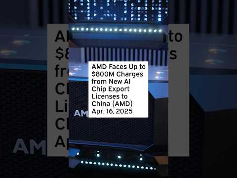 AMD Faces Up to $800M Charges from New AI Chip Export Licenses to China #AMD #AMDStock #AMDNews
