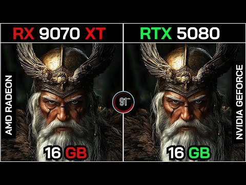 RX 9070 XT VS RTX 5080 + Ryzen™ 7 9800X3D : TEST IN 20 GAMES