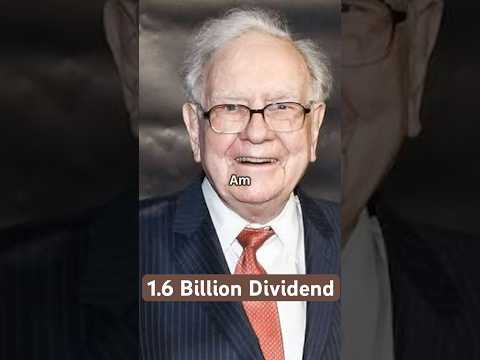 Warren Buffett&#039;s $1.6 Billion Dividend Secret! #warrenbuffet #investing #news