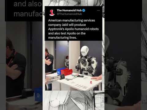 Jabil will produce Apptronik&#039;s Apollo humanoid robots and also test Apollo on the manufacturing line