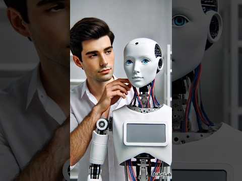 The future is here! A young engineer repairs a robot #humanoidrobot #futuretech #humanoidtech #AI