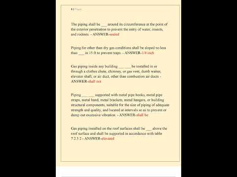 NATIONAL FUEL GAS CODE EXAM NEWEST 2025 ACTUAL EXAM COMPLETE 200 QUESTIONS AND CORRECT DETAILED ANSW
