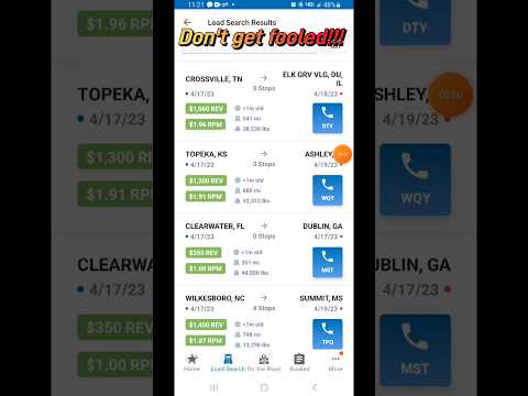 Landstar Load Board . Rates Are Trash . Don&#039;t Be Fooled #trucker #trucking #landstar